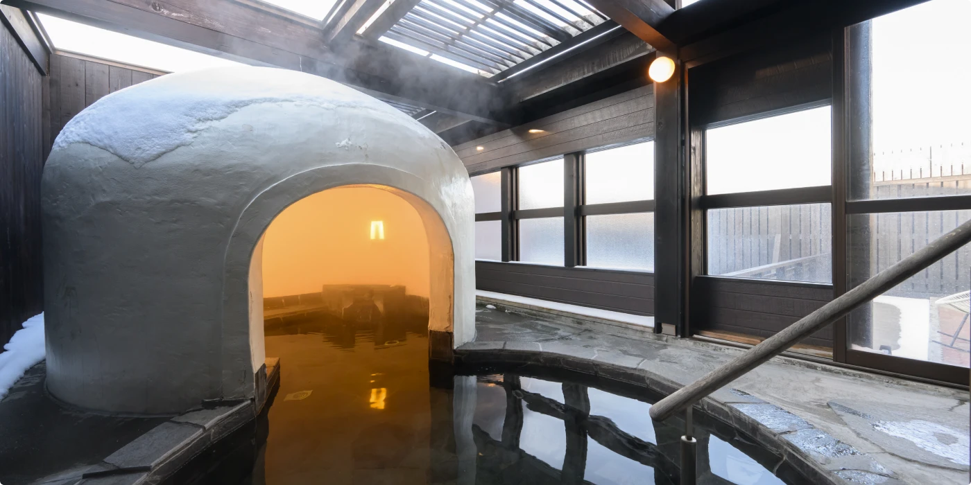 写真：雪あかりの湯 露天風呂